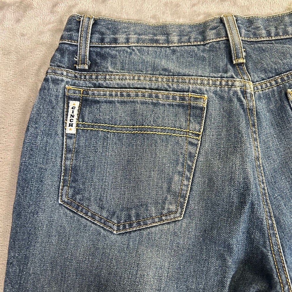 Cinch up relaxed fit straight leg denim jeans - Picture 11 of 11